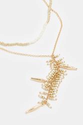 Gold Tone Beaded Longline Necklace | Yours Clothing 2