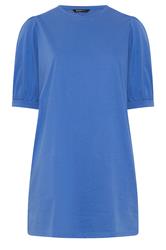 YOURS Curve Blue Balloon Sleeve Dress