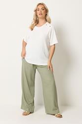 YOURS Plus Size White Bubble Texture Top | Yours Clothing 1