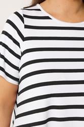 Yours Plus Size Black Stripe Swing T-Shirt | Yours Clothing 4