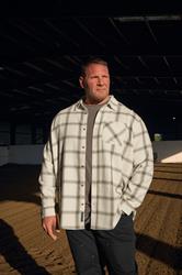 BadRhino Big & Tall Brown Checked Long Sleeve Shirt | BadRhino 3
