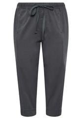 YOURS pantalones estrechos de sarga gris carbón
