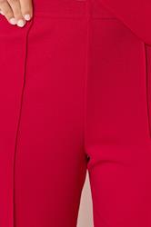 LTS Tall Women's Set Bright Red Textured Waistcoat & Wide Leg Trousers | Long Tall Sally 2