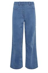 M&Co Petite Lightwash Blue Wide Leg Jeggings