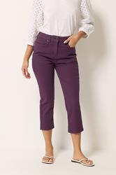 M&Co Petite Berry Purple Ankle Grazer Jeans | M&Co 1