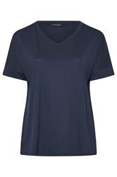 EVANS ESSENTIAL 3 Pack Navy & White T-Shirts | Evans 6