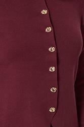 LTS Tall Women's Burgundy Red Button Cardigan | Long Tall Sally 4