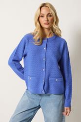M&Co Cobalt Blue Button Up Cardigan | M&Co 3