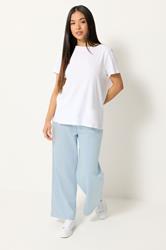 M&Co Petite Light Blue Wide Leg Joggers | M&Co 1