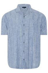 BadRhino Big & Tall Blue Textured Stripe Shirt