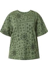 YOURS Curve Green Summer Print Boxy T-Shirt