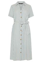 M&Co Petite Blue Stripe Shirt Dress | M&Co 5