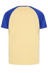 KAM Big & Tall Yellow 'Hawaii Surf' Raglan T-Shirt | BadRhino 2