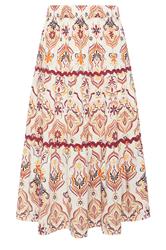 M&Co Petite Orange Abstract Print Maxi Skirt | M&Co 5