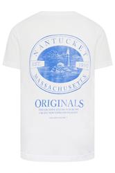 JACK & JONES Big & Tall White Printed Graphic T-Shirt | BadRhino 5