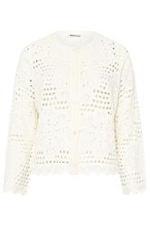 LIMITED COLLECTION Plus Size Ivory White Floral Crochet Cardigan | Yours Clothing 5