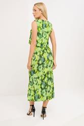 STAR Green Blurred Abstract Midi Dress | StarByJM 2