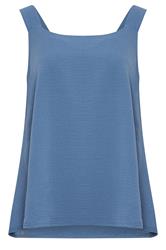 LTS Tall Women's Denim Blue Linen Look Vest Top | Long Tall Sally 6