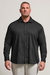 BadRhino Big & Tall Black Stretch Long Sleeve Shirt | BadRhino 3