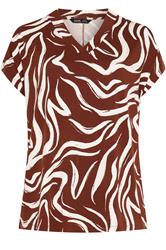 YOURS Plus Size Brown Abstract Print T-Shirt | Yours Clothing 5