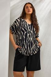EVANS Plus Size Black Premium Linen Shorts | Evans 3
