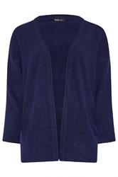 YOURS Curve Navy Blue Soft Touch Knitted Cardigan
