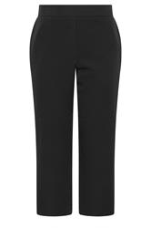 EVANS Plus Size Black Wide Leg Formal Trousers | Evans 6