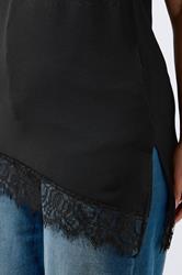 LIMITED COLLECTION Plus Size Black Asymmetric Vest Top | Yours Clothing 4