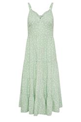 PixieGirl Petite Women's Mint Green Floral Tie Back Midi Dress | PixieGirl 5