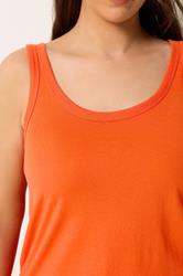 YOURS Plus Size Orange Core Vest Top | Yours Clothing 4