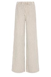 LTS Tall ivoorwitte en bruine streep broek met wijde pijpen