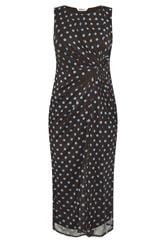 YOURS LONDON Curve Chocolate Brown Polka Dot Dress