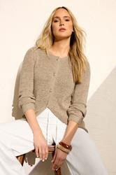 LTS Tall Women's Natural Brown Knitted Cardigan | Long Tall Sally 3