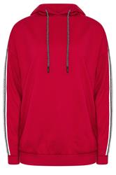 LTS Tall Red Side Tape Hoodie