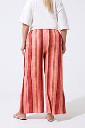 LIMITED COLLECTION Plus Size Red Striped Wide Leg Trousers | Yours Clothing 2