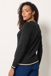 M&Co Black Tipped Long Sleeve Jumper | M&Co 2