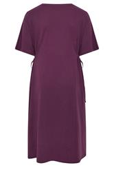 YOURS Plus Size Purple Front Tie Midi Dress | Yours Clothing 6