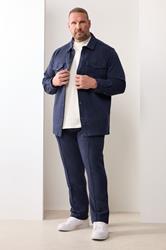 BadRhino Big & Tall Navy Blue Textured Jersey Joggers | BadRhino 2