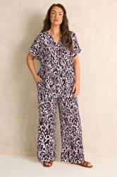 EVANS Plus Size Berry Red Ikat Print Button Front Blouse | Evans  1