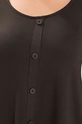 YOURS Plus Size Chocolate Brown Button Front Top | Yours Clothing 4