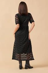PixieGirl Petite Women's Black Lace Midi Tea Dress | PixieGirl 2