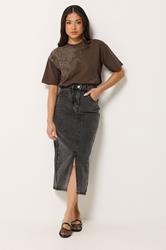 PixieGirl Petite Women's Chocolate Brown Paisley Cotton T-Shirt | PixieGirl 1