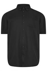KAM Big & Tall Chemise noire texturée en tissu néoprène