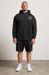 IronRhino Big & Tall Black Weightplate Hoodie | BadRhino 1