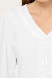 M&Co White Frill Detail Cotton Blouse | M&Co 5