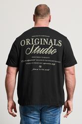 JACK & JONES Big & Tall Black Studio Graphic T-Shirt | BadRhino 2