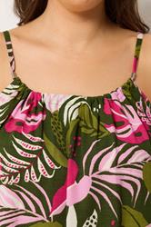 YOURS Plus Size Green Tropical Swing Dress | Yours Clothing 4
