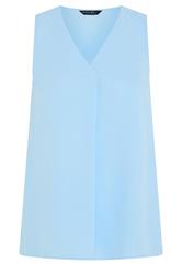 EVANS Curve Light Blue Pleat Swing Vest Top