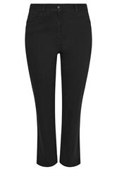 EVANS CurveFit Black Straight Leg Jeans