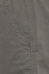 KAM Big & Tall Slate Grey Elastic Waist Cargo Shorts | BadRhino 6